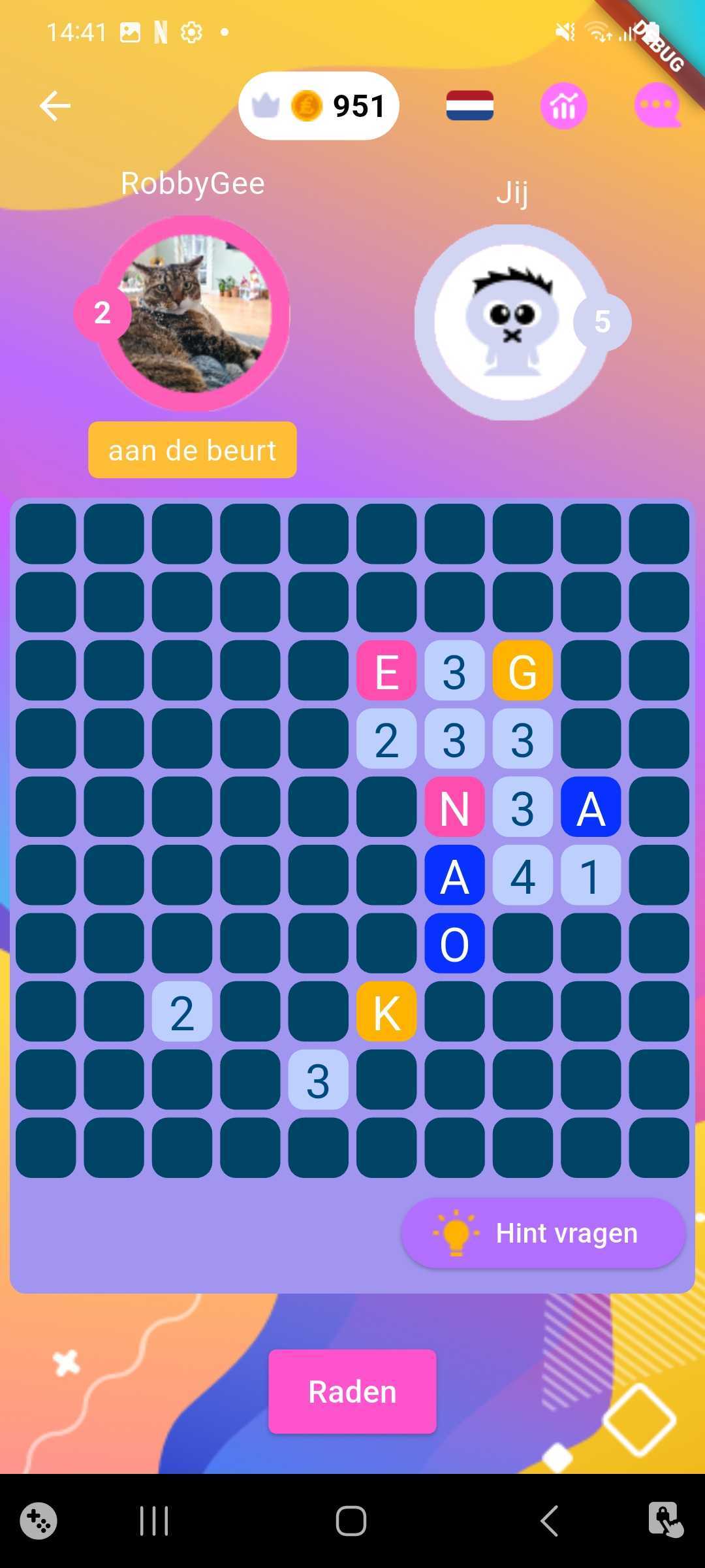 Spelbord – Lettertegels en getallen